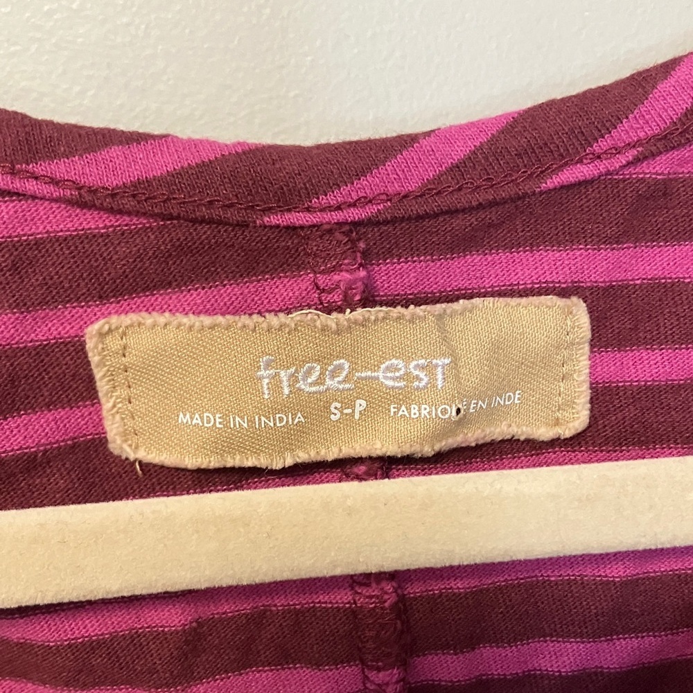 Free People Est Tivoli Pink and Purple Striped Maxi Dress - Picture 3 of 8